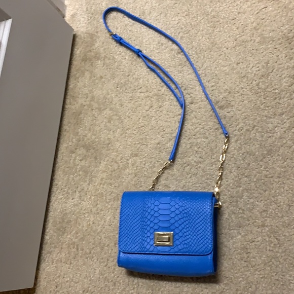 gigi new york blue leather crossbody bag - Picture 2 of 6